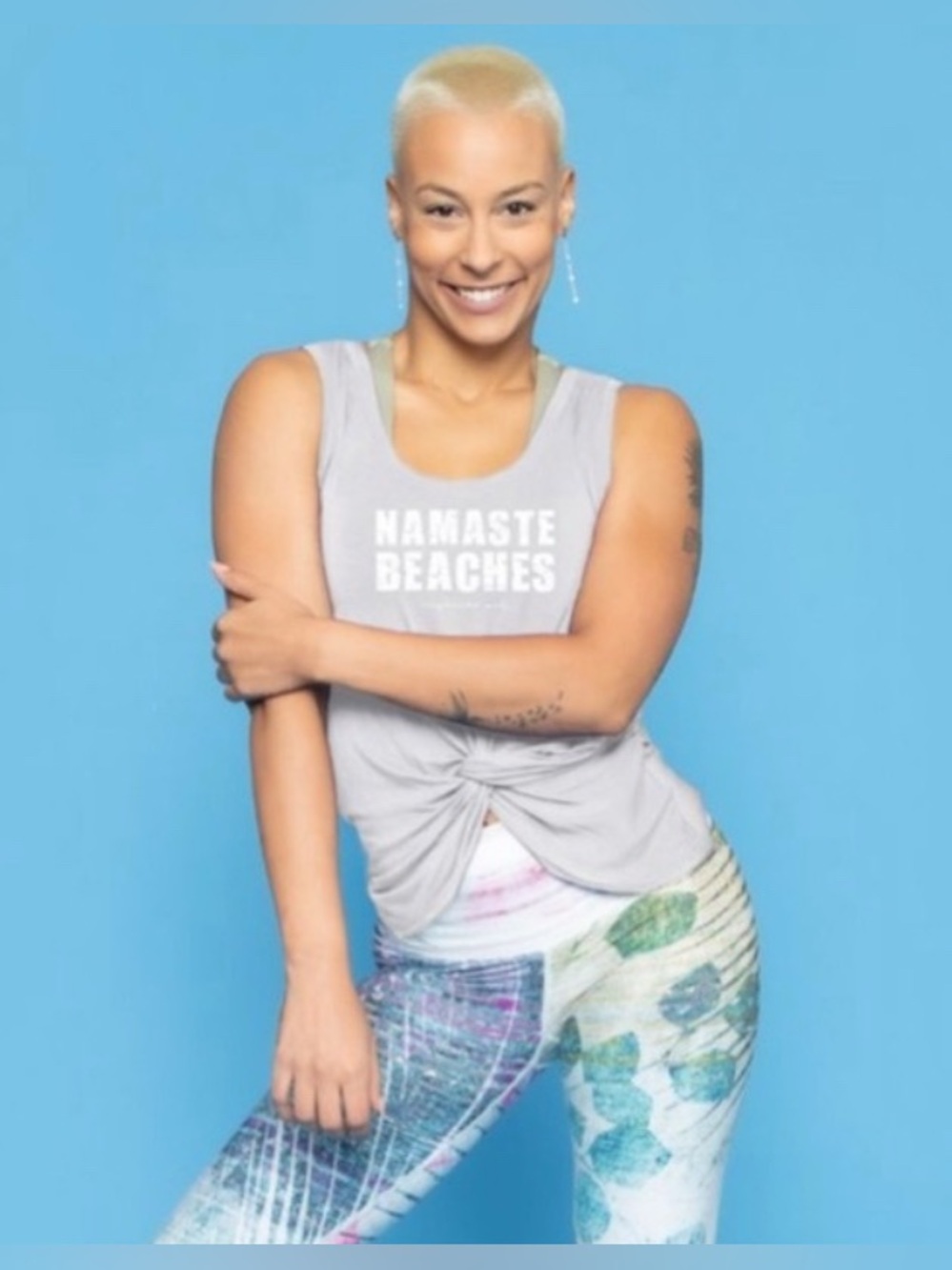 NIB/NWT Niyama Sol Tie Tank - Platinum with Graphic